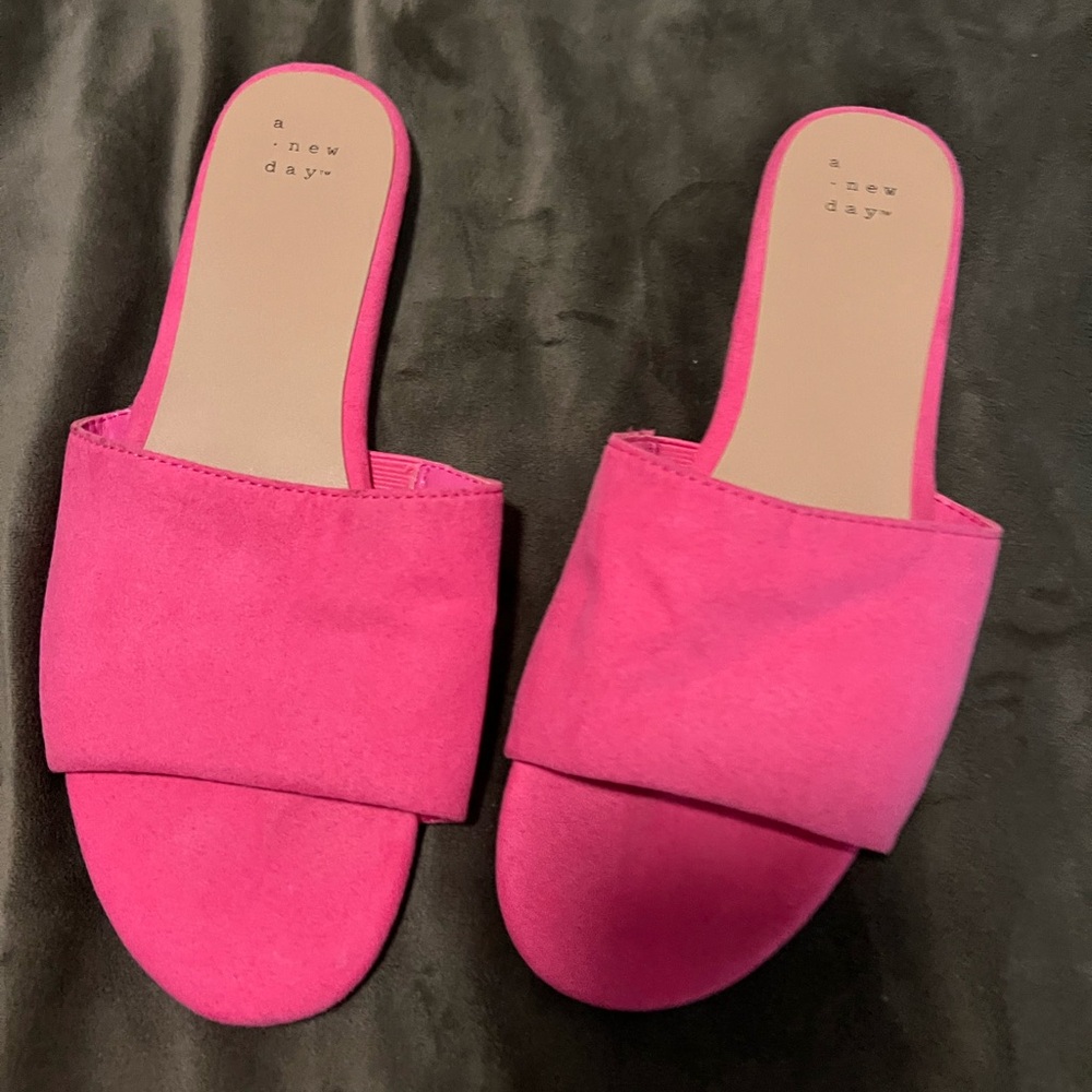 A New Day Women's Pink Slide Sandals